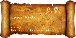 Jencs Viktor névjegykártya
